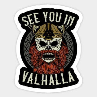 See You In Valhalla - Viking Valknut Warrior Gift Sticker